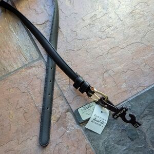 nwt vintage COACH classic black 3/4 harness skinny belt S M